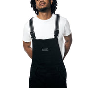 Smoke Rise Stacked Utility Denim Overalls - Jet Black