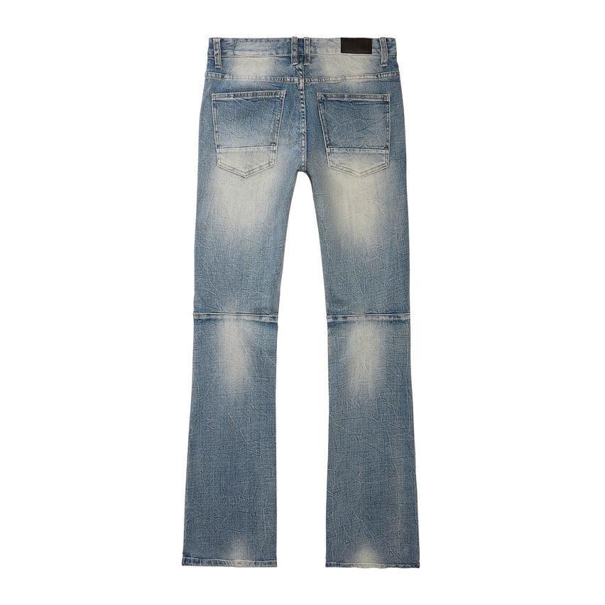 Smoke Rise Varsity Denim Jeans - Canal Blue