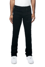 Varsity Denim Jeans - Black