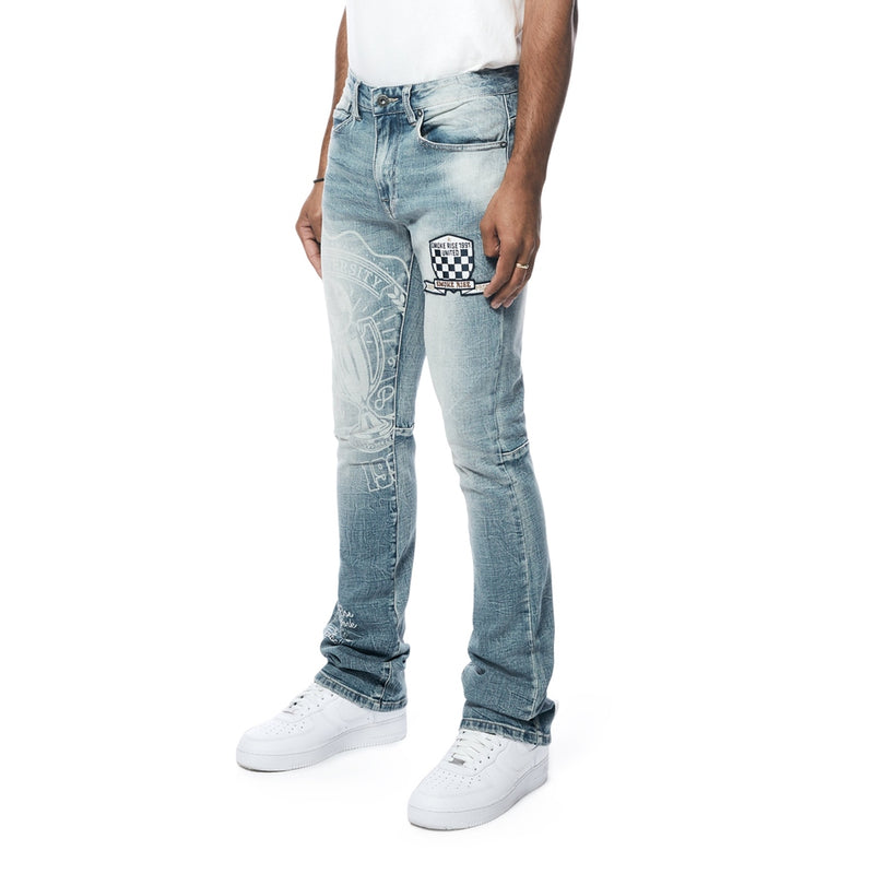 Varsity Denim Jeans - Canal Blue