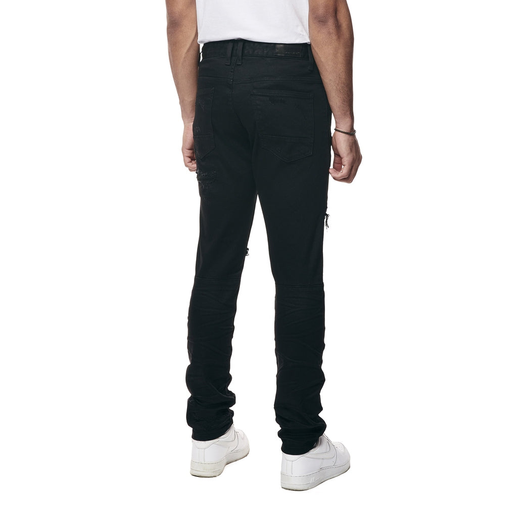 Smoke Rise Vintage Washed Slim Denim Jeans - Jet Black