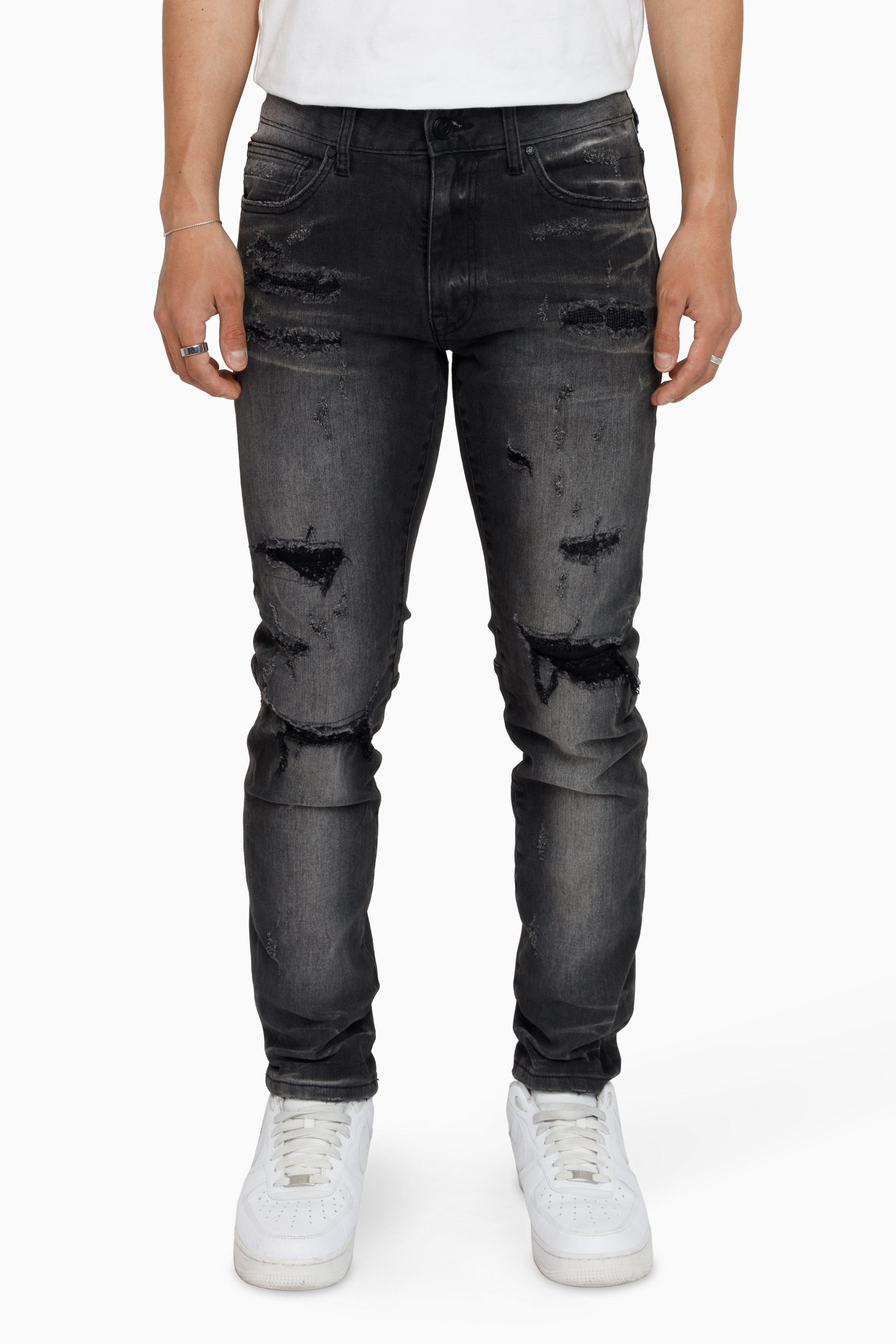 Vintage Washed Jeans - Kuma Black