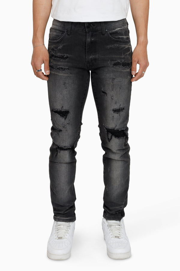 Vintage Washed Jeans - Kuma Black