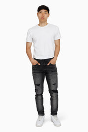 Vintage Washed Jeans - Kuma Black