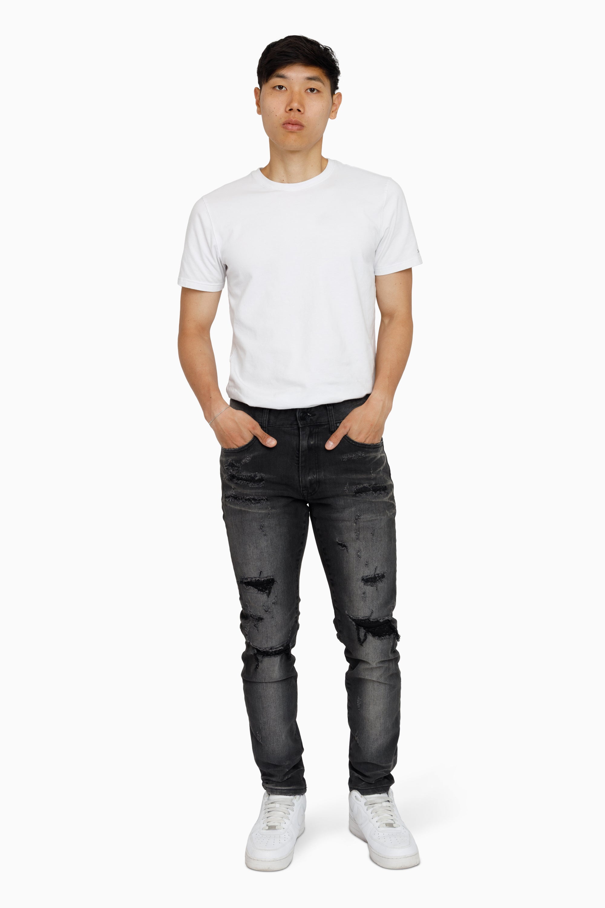 Vintage Washed Jeans - Kuma Black