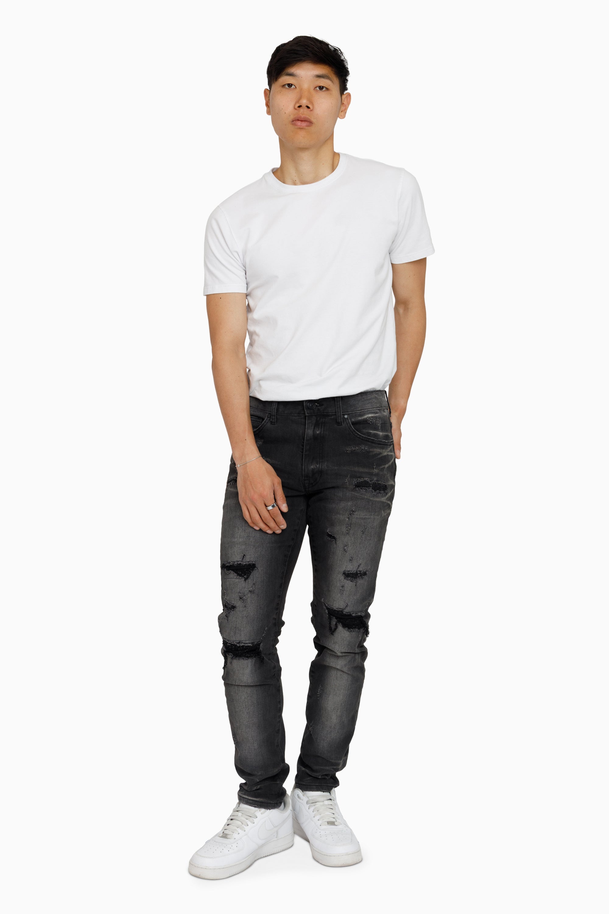Vintage Washed Jeans - Kuma Black