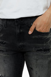 Vintage Washed Jeans - Kuma Black