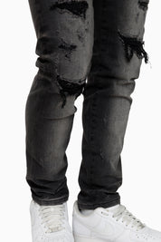 Vintage Washed Jeans - Kuma Black