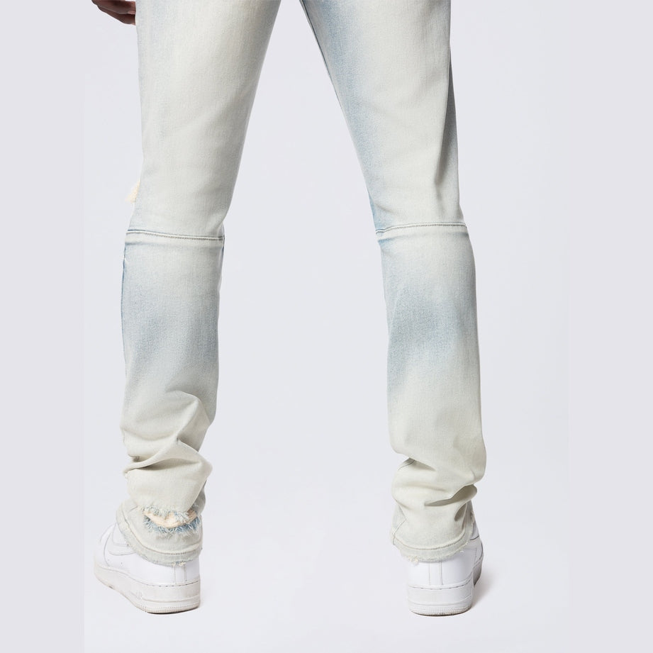 Smoke Rise Slim Vintage Washed Jeans - Ombre Blue