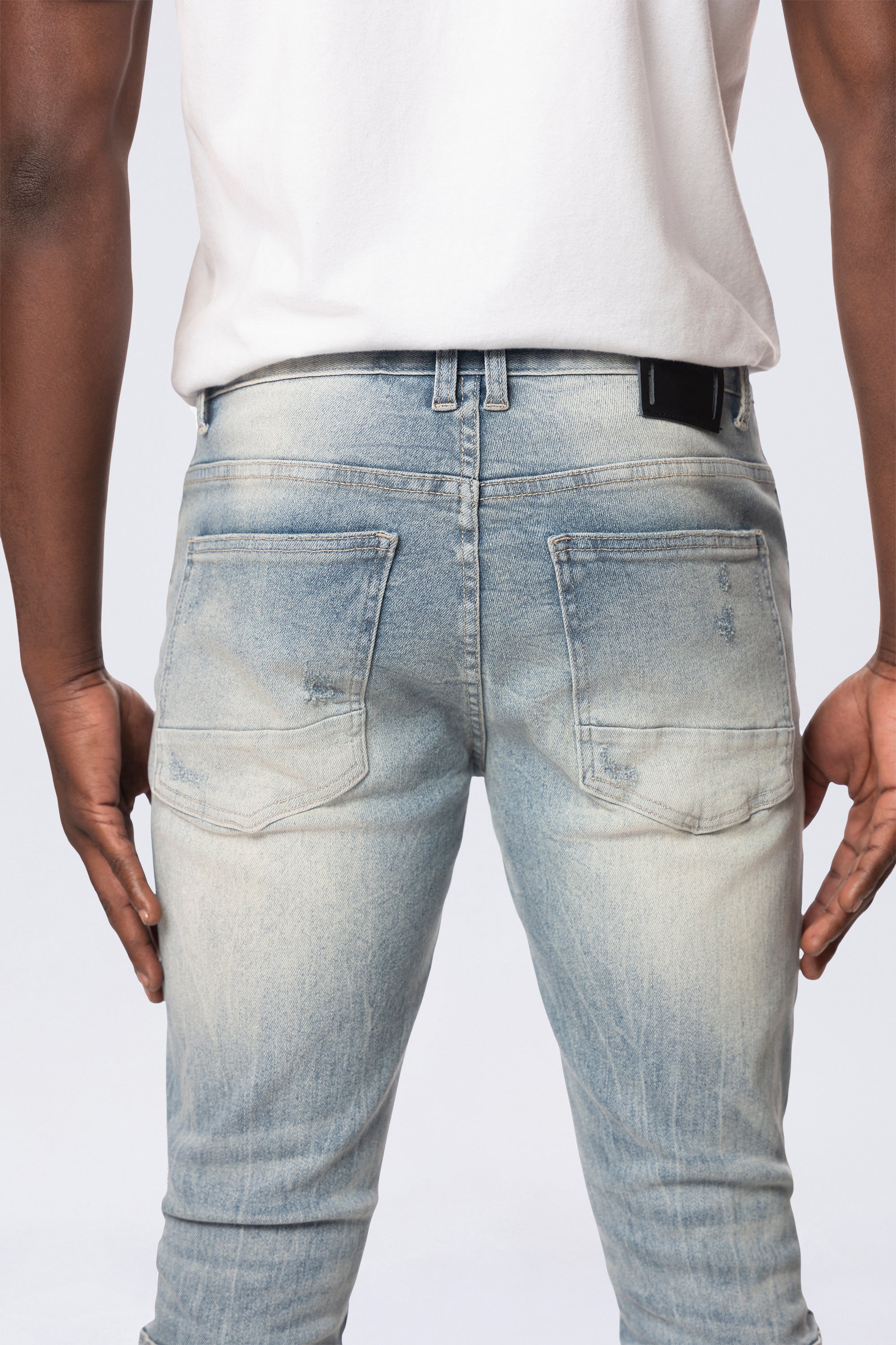 Slim Tapered Vintage Washed Jeans - Bergen Blue