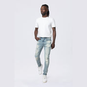 Slim Tapered Vintage Washed Jeans - Bergen Blue
