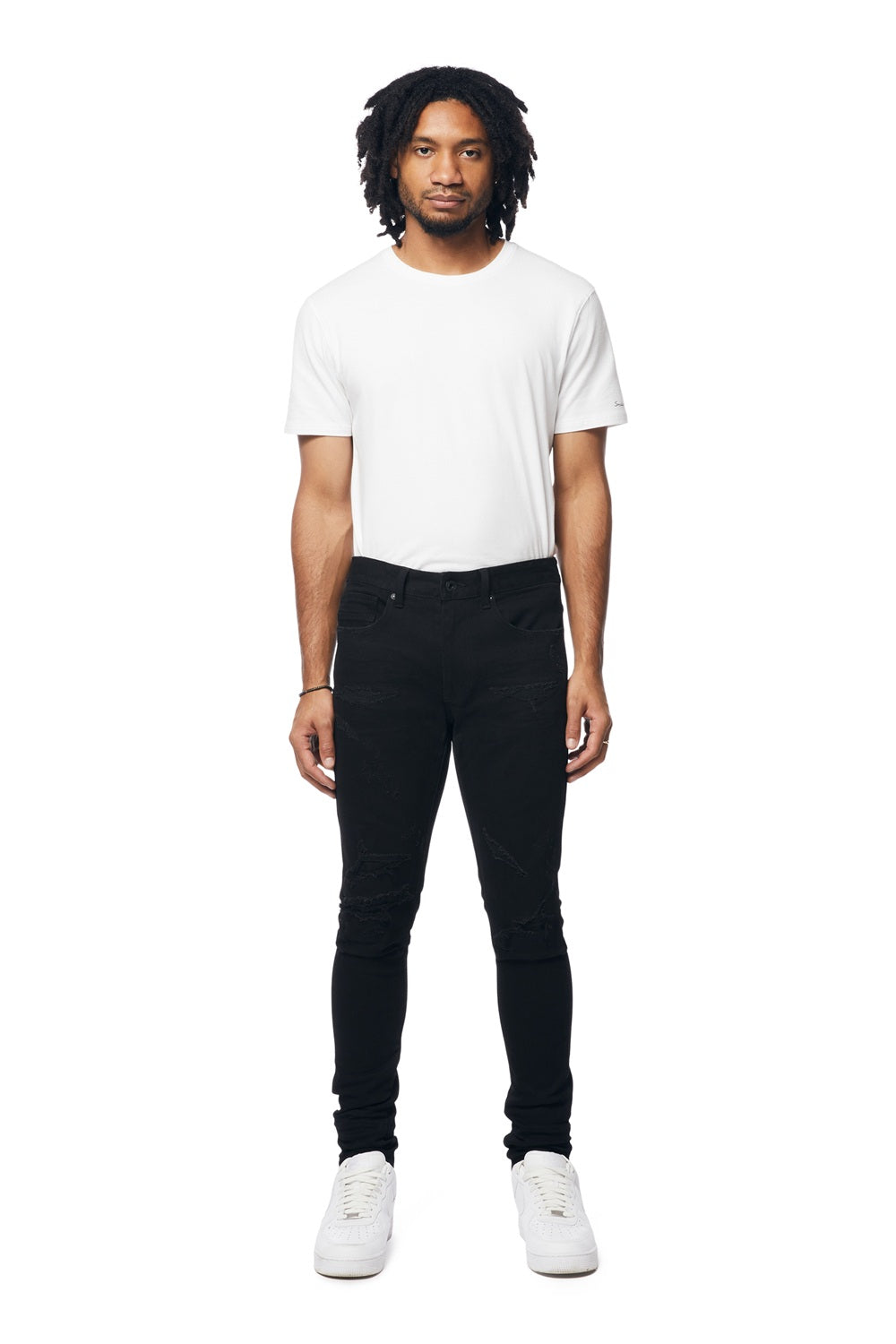 Slim Tapered Vintage Washed Jeans Jeans - Jet Black