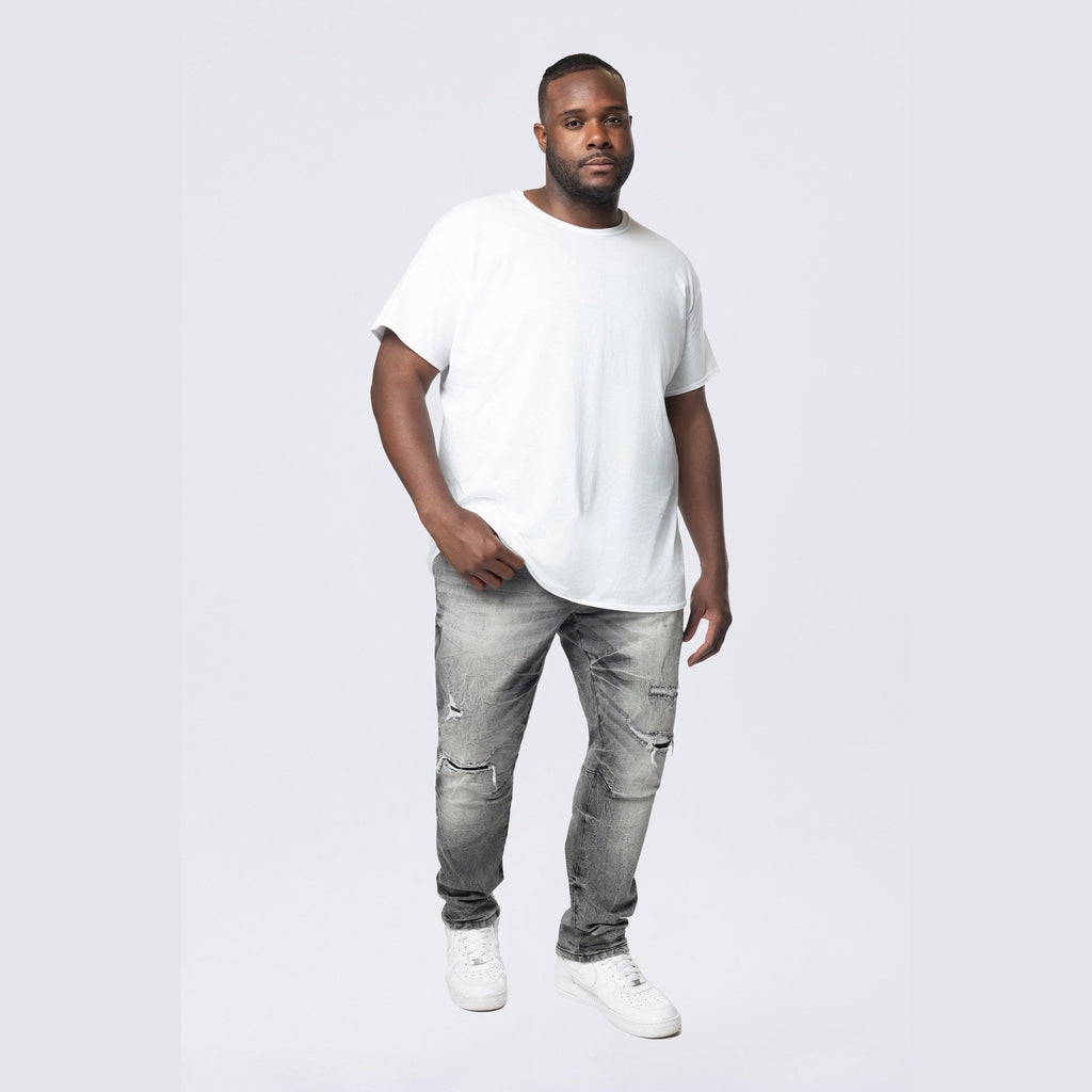 Smoke Rise Big and Tall Big and Tall - Wave Effect Jeans - Eris Grey