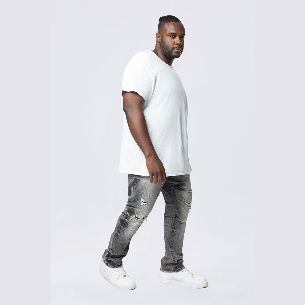 Smoke Rise Big and Tall Big and Tall - Wave Effect Jeans - Eris Grey