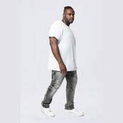 Smoke Rise Big and Tall Big and Tall - Wave Effect Jeans - Eris Grey