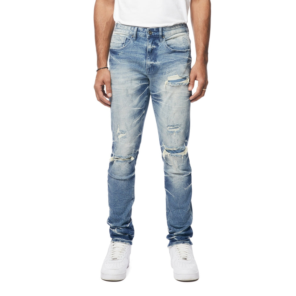 Wave Effect Slim Denim Jeans - Clairmont Blue – SMOKERISENY.COM