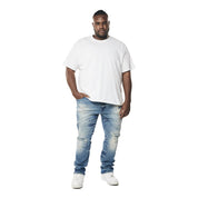 Smoke Rise Big and Tall Big and Tall - Wave Effect Denim Jeans - Clairmont Blue