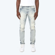 Slim Wave Effect Jeans - Maple Blue