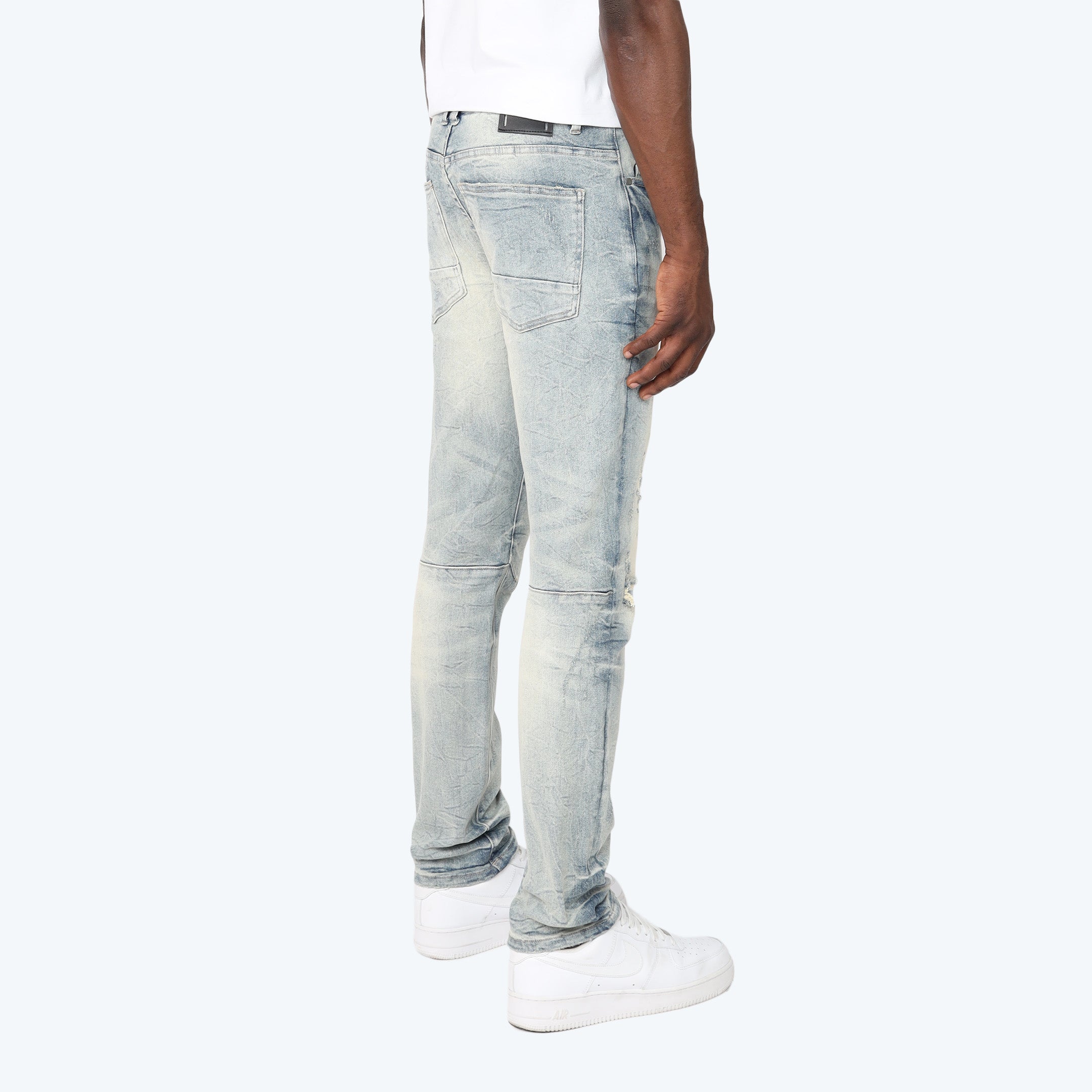 Slim Wave Effect Jeans - Maple Blue