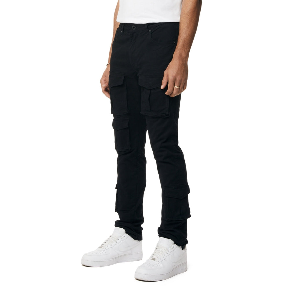 Smoke Rise 10 Pocket Slim Twill Pants - Black