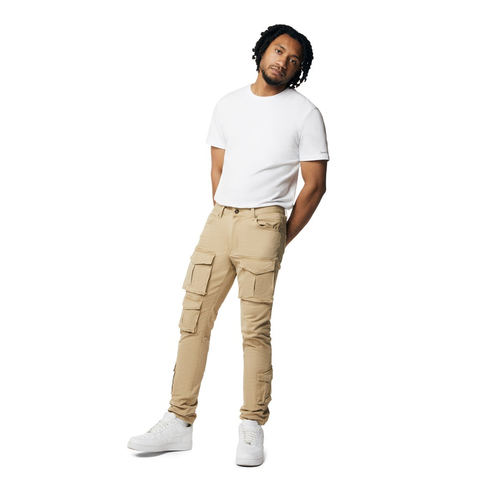 Smoke Rise 10 Pocket Slim Twill Pants - Khaki