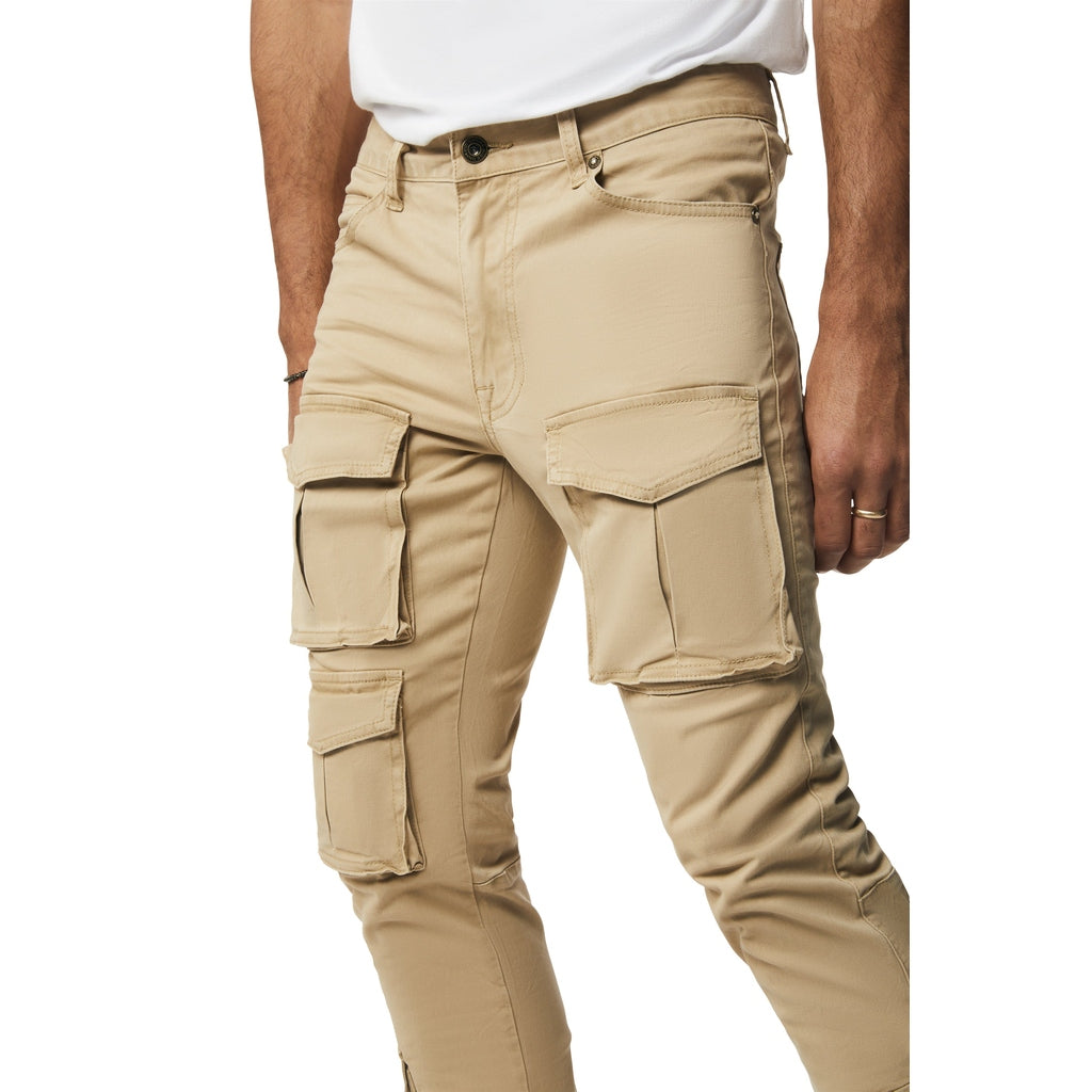 Smoke Rise 10 Pocket Slim Twill Pants - Khaki