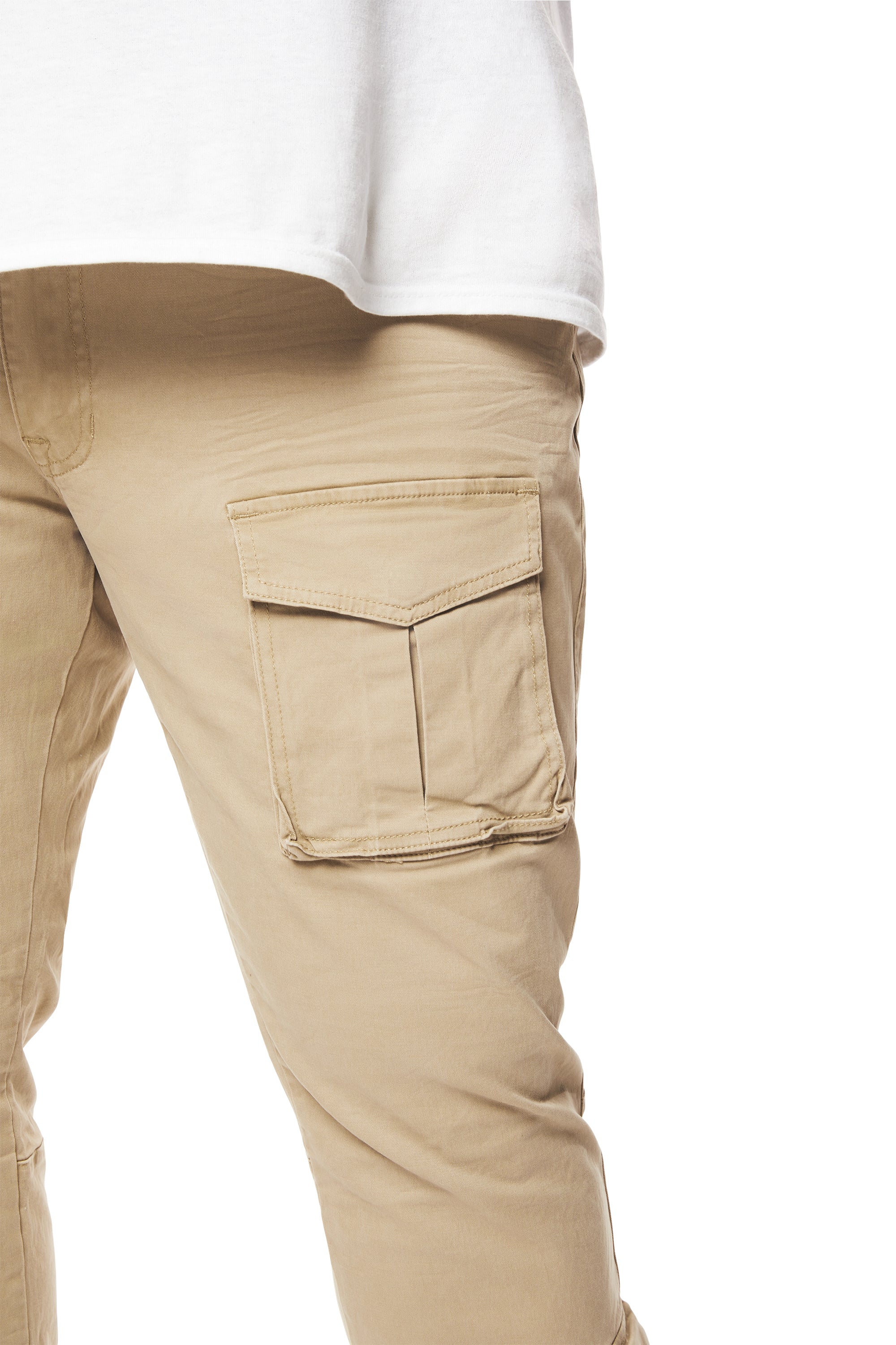 Big and Tall - 10 Pocket Twill Pants - Khaki
