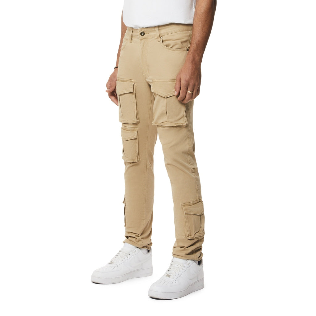Smoke Rise 10 Pocket Slim Twill Pants - Khaki
