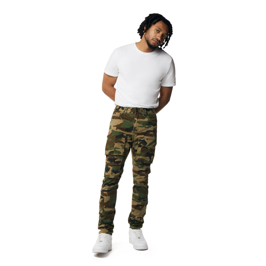 Smoke Rise 10 Pocket Slim Twill Pants - Wood Camo