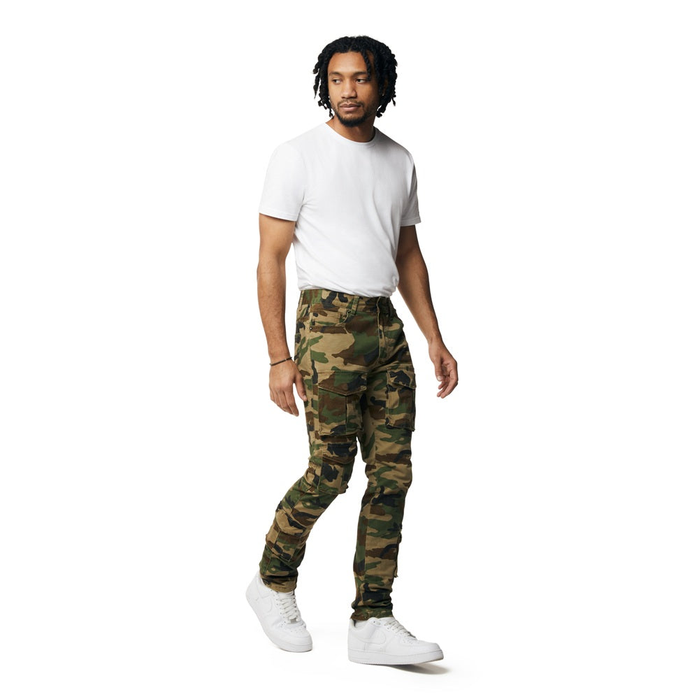 Slim 10 Pocket Twill Pants - Wood Camo