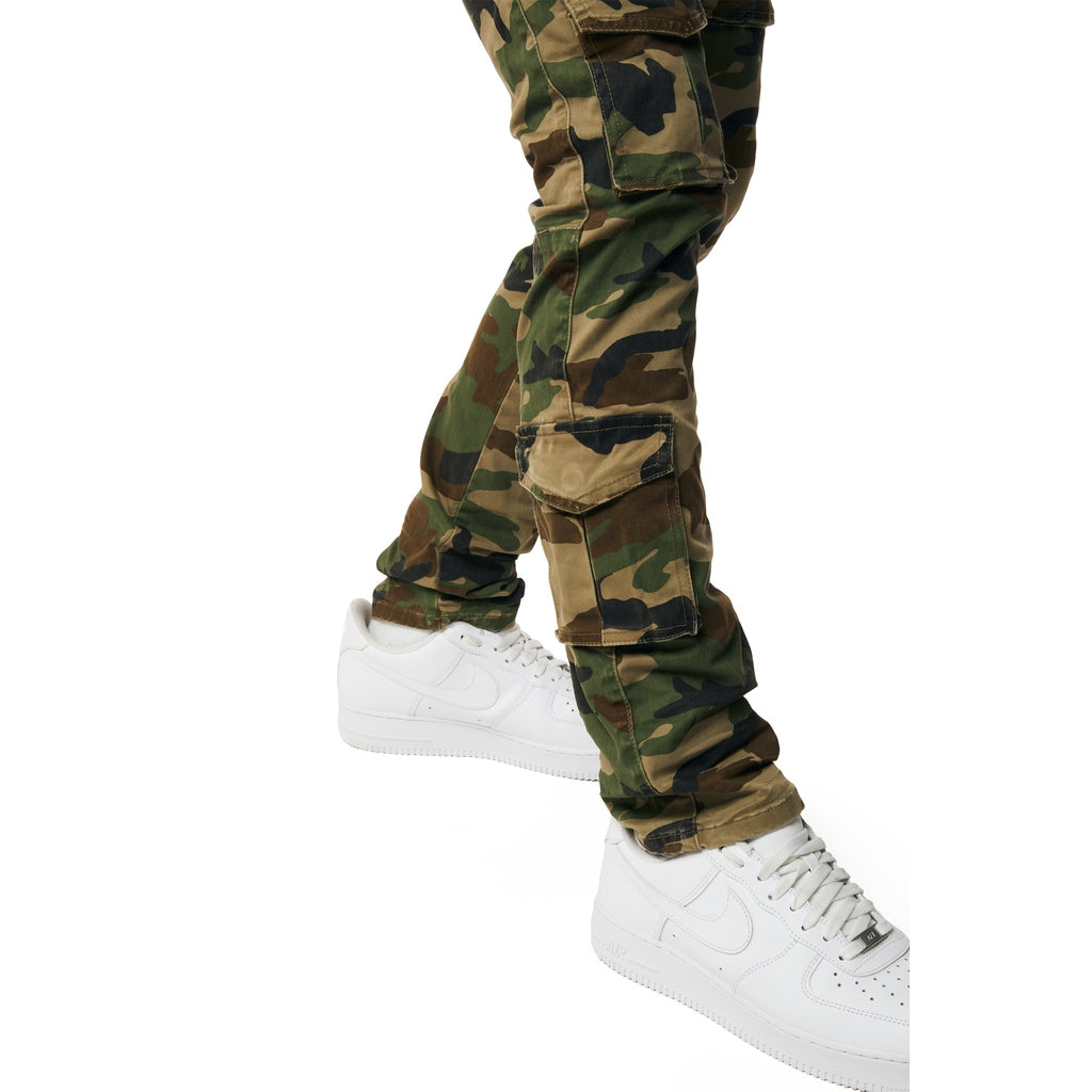 Smoke Rise 10 Pocket Slim Twill Pants - Wood Camo