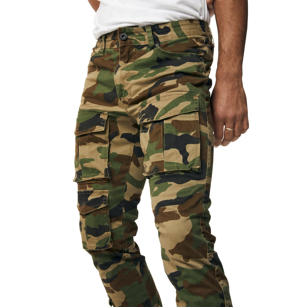 Smoke Rise 10 Pocket Slim Twill Pants - Wood Camo