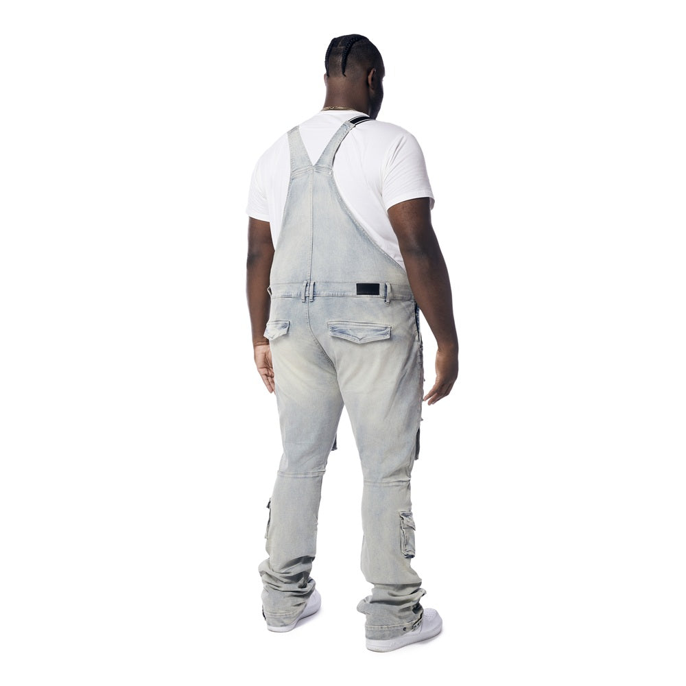 Big and Tall - Utility Heavy Washed Denim Overalls