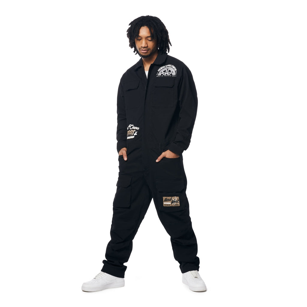 Smoke Rise Pit Stop Twill Jumpsuit - Black