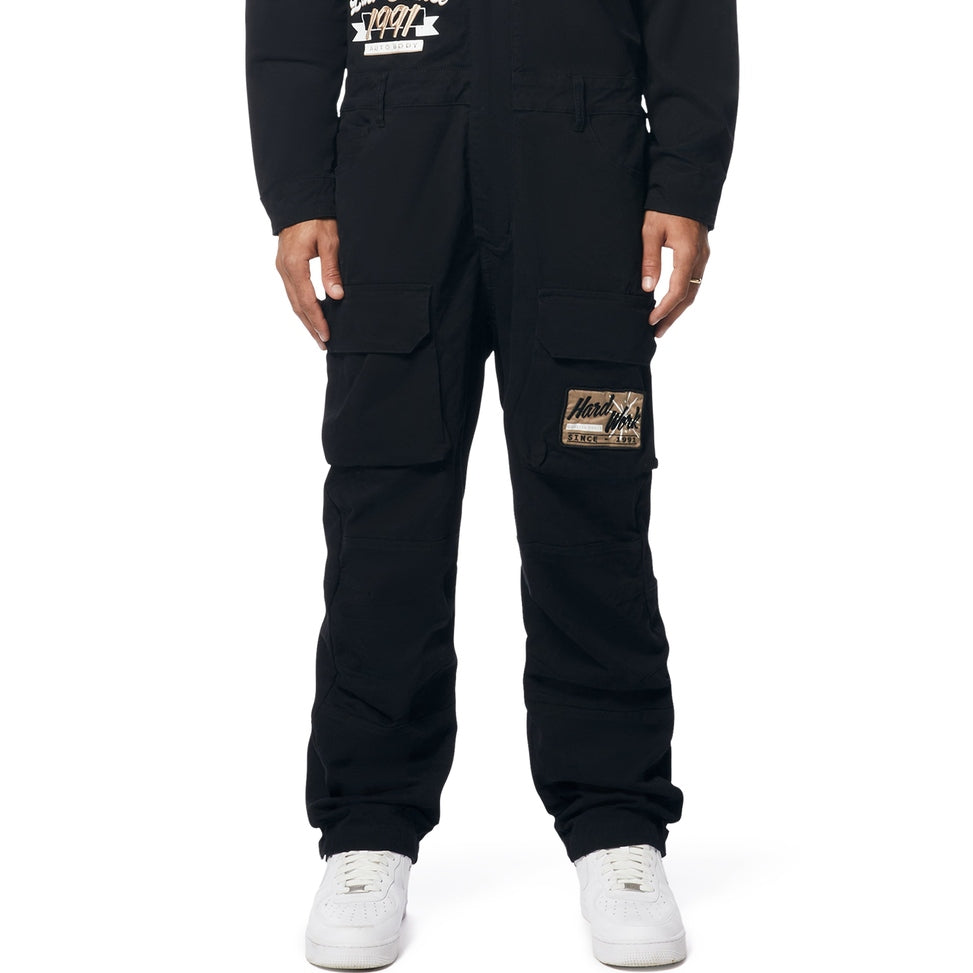 Smoke Rise Pit Stop Twill Jumpsuit - Black