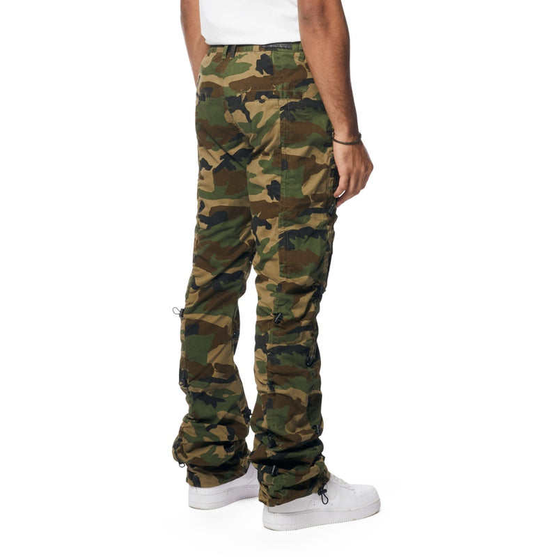 Big And Tall Stacked Windbreaker Utility Pants - Wood Camo