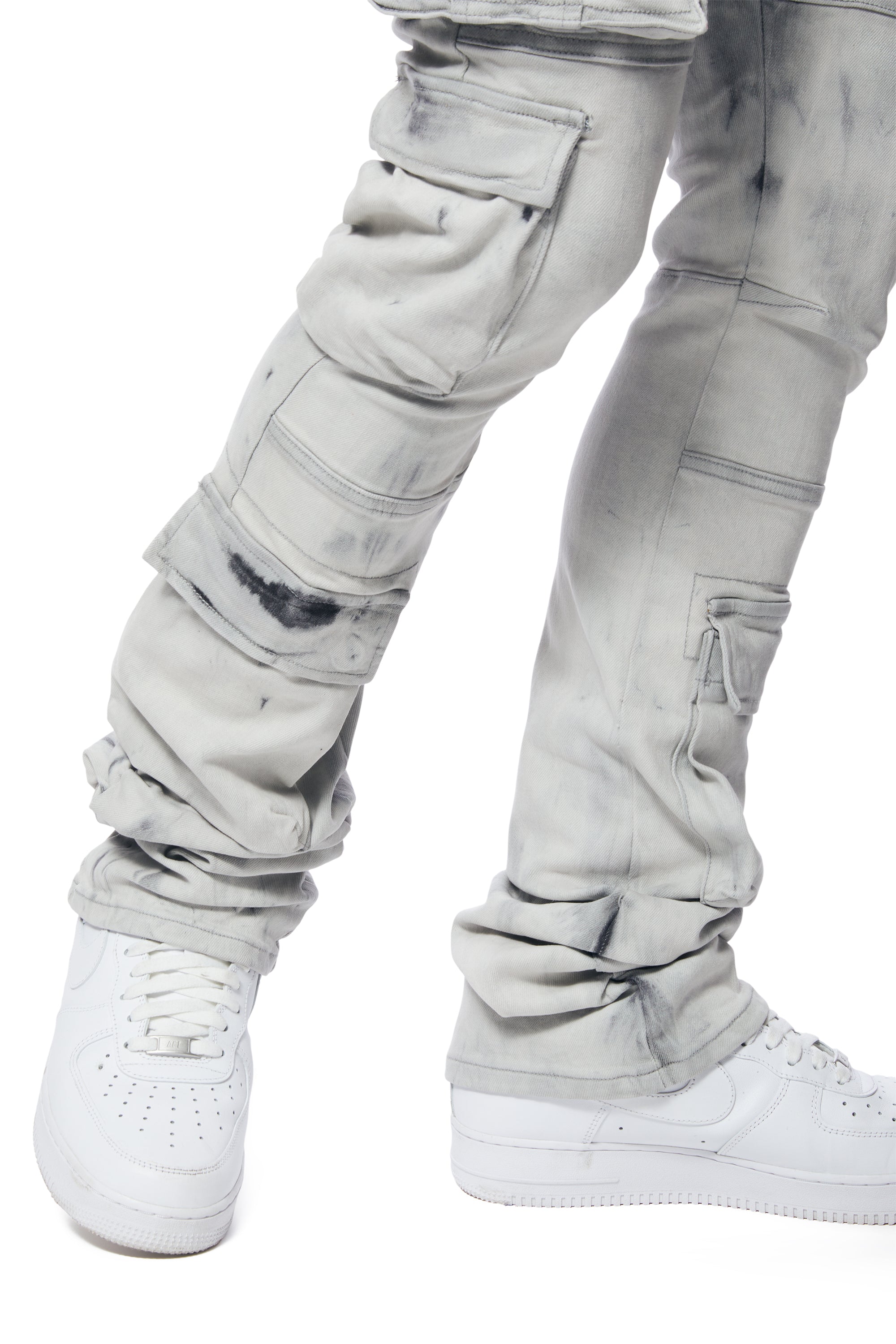 Utility Multi Pocket Stacked Denim Jeans - Sunset Grey –