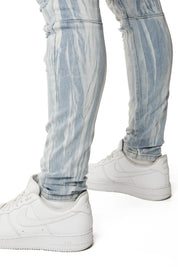 Vertical Lightning Super Skinny Jeans - Montauk Blue