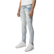 Smoke Rise Vertical Lightning Super Skinny Jeans - Montauk Blue