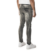 Smoke Rise Vertical Lightning Super Skinny Jeans - Pluto Grey