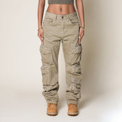 Retro Cargo Splattered Twill Pants - Cortado