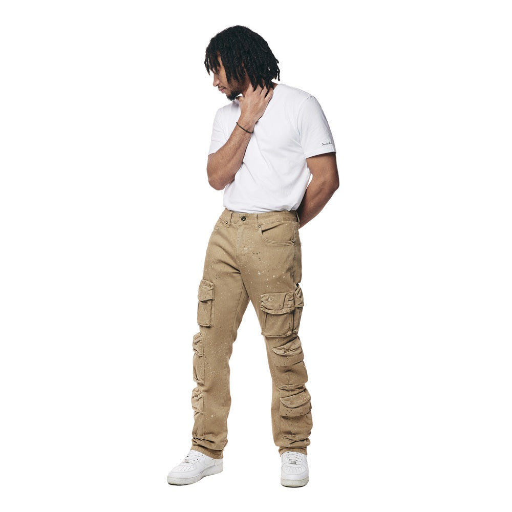 Straight Airbrushed and Heavy Splattered Twill Pants - Cortado