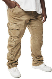 Big and Tall - Airbrushed & Heavy Splattered Stacked Twill Pants - Cortado