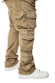 Big and Tall - Airbrushed & Heavy Splattered Stacked Twill Pants - Cortado