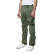 Smoke Rise Airbrushed & Heavy Splattered Twill Pants - Vintage Army