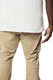Big and Tall - Utility Multi Pocket Stacked Twill Pants - Khaki