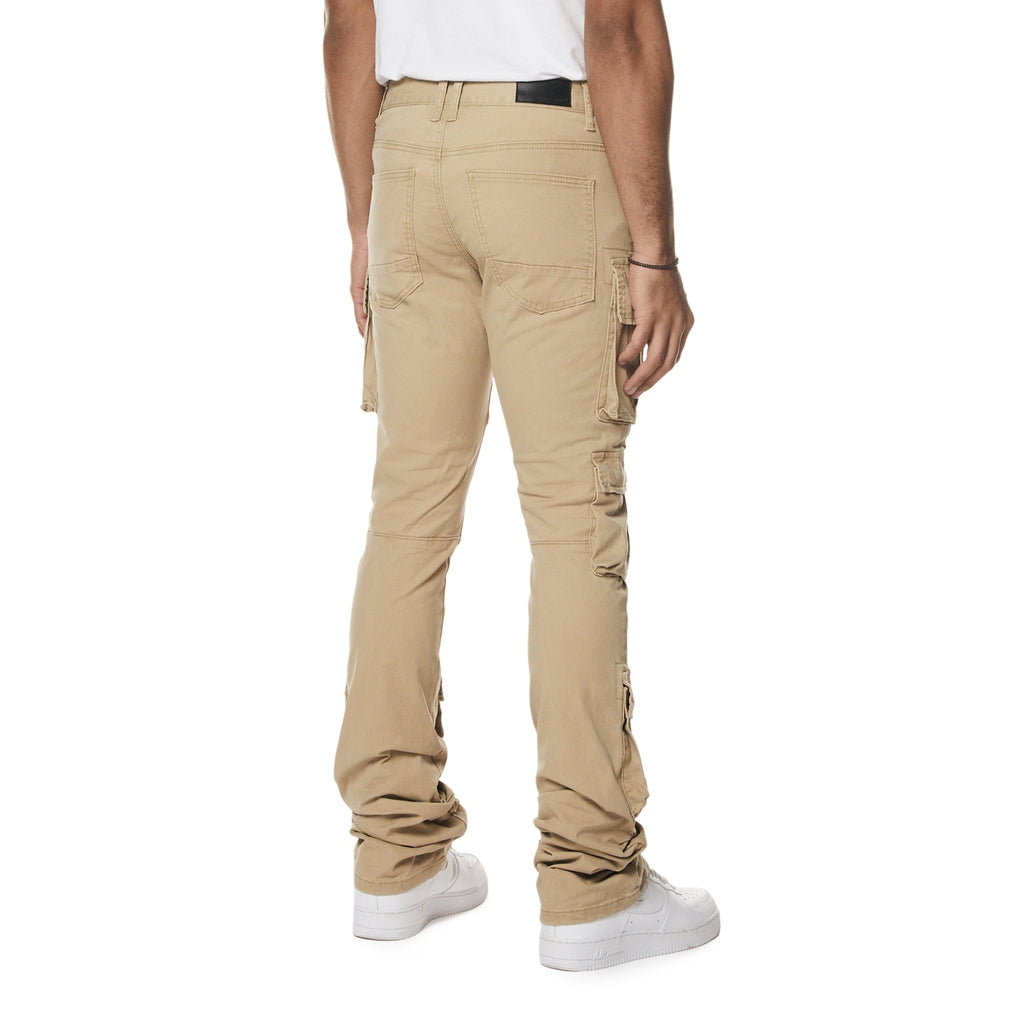 Smoke Rise Utility Multi Pocket Stacked Twill Pants - Khaki