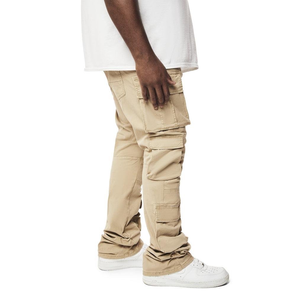 Smoke Rise Big and Tall Big and Tall - Utility Multi Pocket Stacked Twill Pants - Khaki