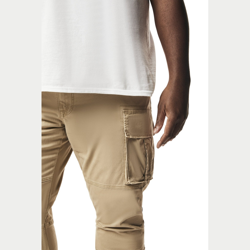 Smoke Rise Big and Tall Big and Tall - Utility Multi Pocket Stacked Twill Pants - Khaki