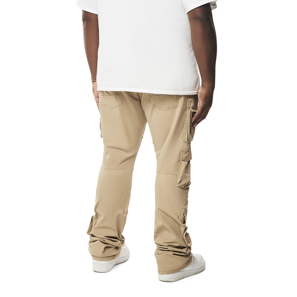 Smoke Rise Big and Tall Big and Tall - Utility Multi Pocket Stacked Twill Pants - Khaki